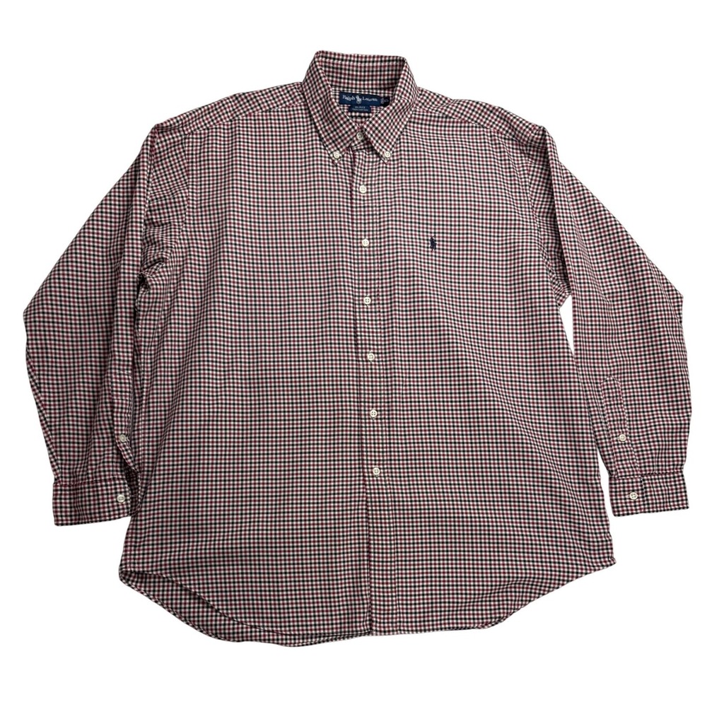 Ralph Lauren Blake Men's Gingham Button Down Shirt SZ XL Blue Pony
